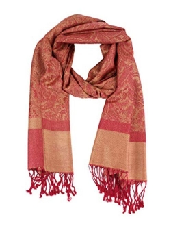 Paskmlna Paisley Jacquard Pashmina Shawl Wrap Scarf Stole