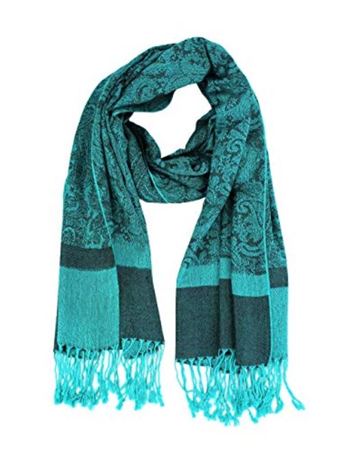 Paskmlna Paisley Jacquard Pashmina Shawl Wrap Scarf Stole