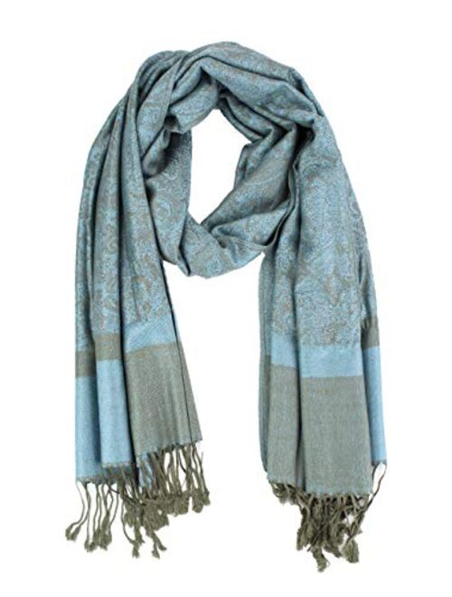 Paskmlna Paisley Jacquard Pashmina Shawl Wrap Scarf Stole