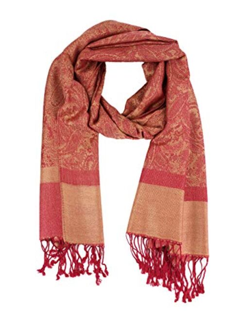 Paskmlna Paisley Jacquard Pashmina Shawl Wrap Scarf Stole