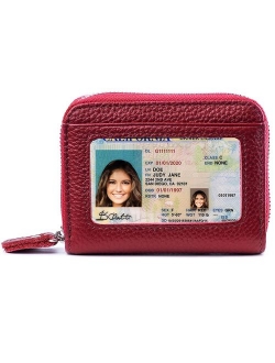 RFID Blocking Leather Wallet for Women,Excellent Women's Genuine Leather Credit Card Holder