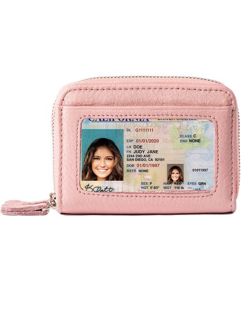 RFID Blocking Leather Wallet for Women,Excellent Women's Genuine Leather Credit Card Holder