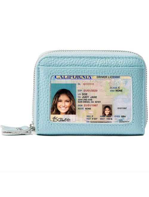 RFID Blocking Leather Wallet for Women,Excellent Women's Genuine Leather Credit Card Holder