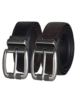 Men's 100% Leather Reversible Casual Jean Belt