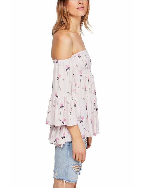 Free People FreePeople Women's Lana Off The Shoulder Tunic, Large, Purple