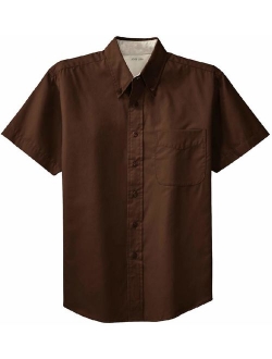 Joe's USA Men's Short Sleeve Wrinkle Resistant Easy Care Shirts in 32 Colors. Sizes XS-6XL