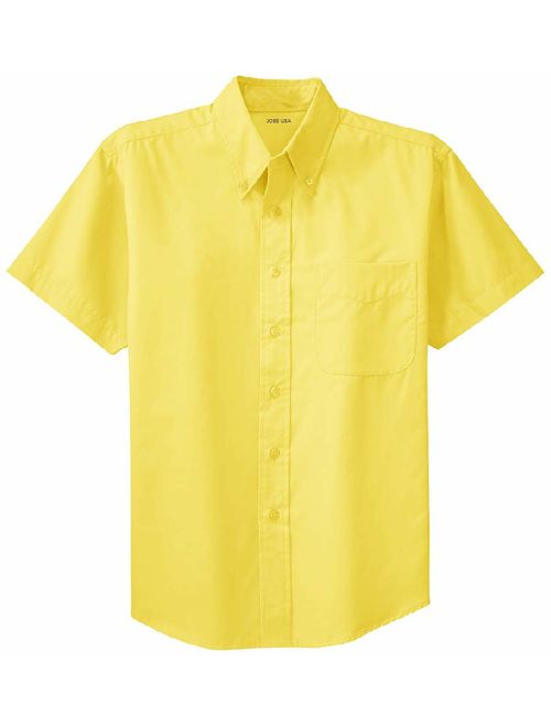 Joe's USA Men's Short Sleeve Wrinkle Resistant Easy Care Shirts in 32 Colors. Sizes XS-6XL