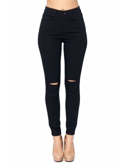 ICONICC Women's Butt Lifting Skinny Jeans Destroyed and Ripped Stretch Denim