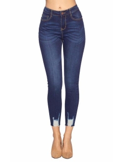 BLUE AGE Womes Rip and Destroyed Skinny Jeans-Super Stretch Denim