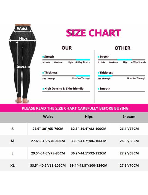 Buy GILLYA Booty Yoga Pants Women High Waisted Ruched Butt Lift ...