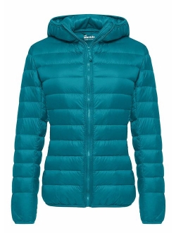 Wantdo Women's Hooded Packable Ultra Light Weight Short Down Jacket