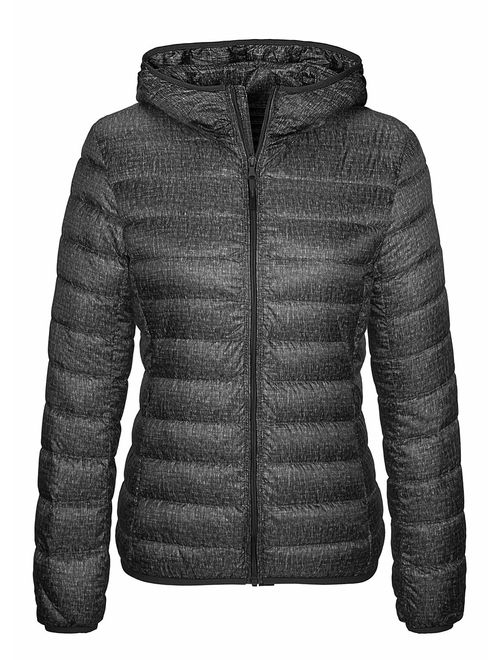 Wantdo Women's Hooded Packable Ultra Light Weight Short Down Jacket