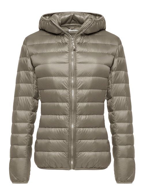 Wantdo Women's Hooded Packable Ultra Light Weight Short Down Jacket