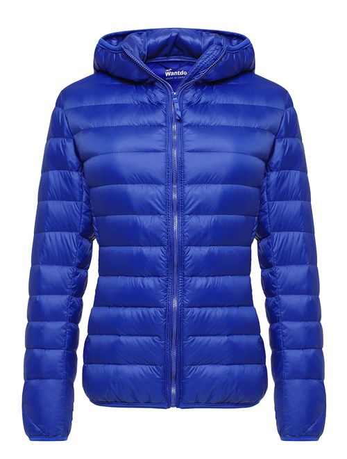 Wantdo Women's Hooded Packable Ultra Light Weight Short Down Jacket