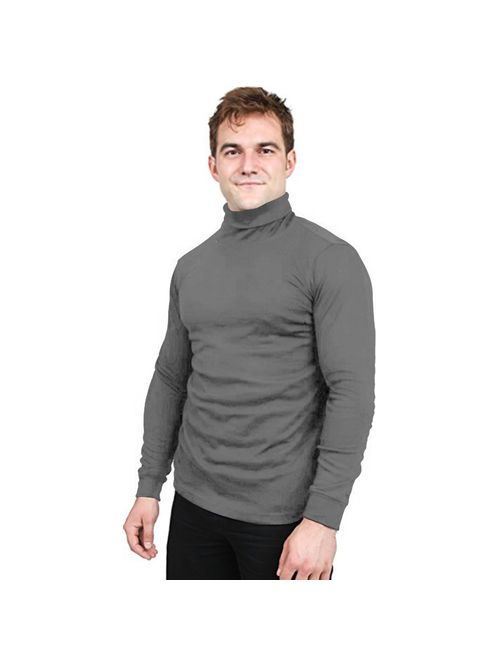 Utopia Wear Premium Cotton Blend Interlock Turtleneck Men T-Shirt