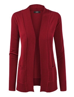 MBJ Womens Open Front Draped Knit Shawl Cardigan