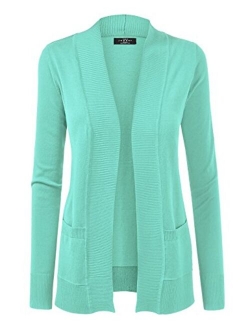 MBJ Womens Open Front Draped Knit Shawl Cardigan