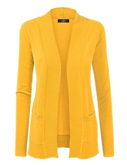 MBJ Womens Open Front Draped Knit Shawl Cardigan