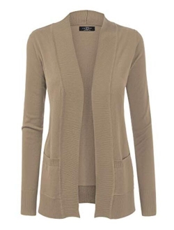 MBJ Womens Open Front Draped Knit Shawl Cardigan