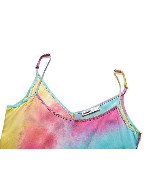 MSBASIC Women's Sleeveless Adjustable Strappy Summer Beach Swing Dress |  Topofstyle
