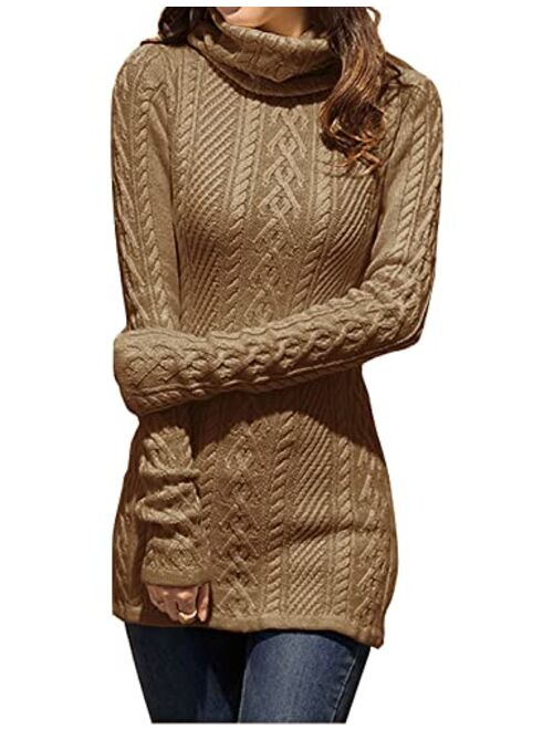 v28 Women Polo Neck Knit Stretchable Elasticity Long Slim Sweater