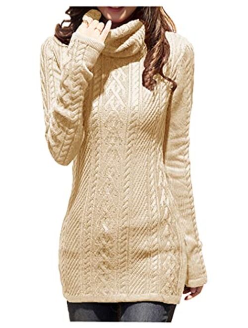 v28 Women Polo Neck Knit Stretchable Elasticity Long Slim Sweater