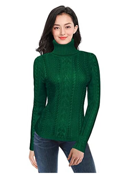 v28 Women Polo Neck Knit Stretchable Elasticity Long Slim Sweater