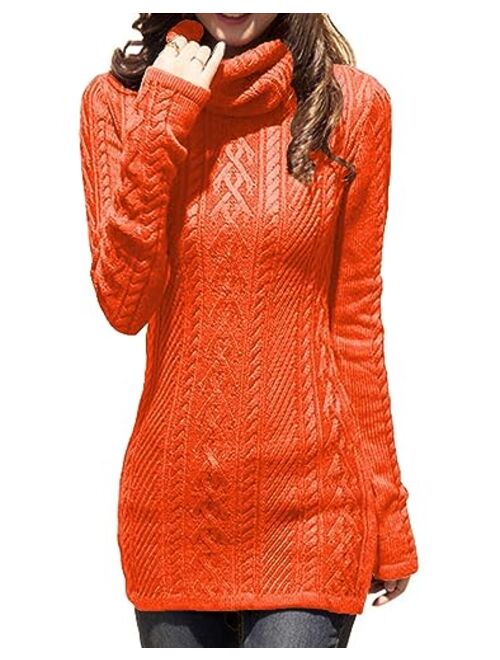 v28 Women Polo Neck Knit Stretchable Elasticity Long Slim Sweater