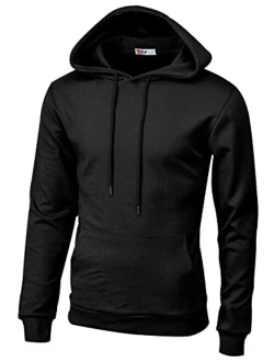 H2H Mens Casual Slim Fit Long Sleeve Hoodie Lightweight Basic Designed