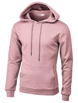 H2H Mens Casual Slim Fit Long Sleeve Hoodie Lightweight Basic Designed