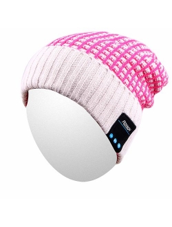 Bluetooth Beanie Hat,Qshell Washable Winter Men Women Cap with Wireless Stereo Headphones Mic Hands Free Rechargeable Battery for Outdoor Sports Running Skiing Snowboard 