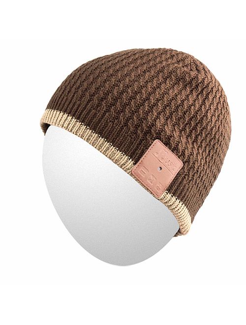 Bluetooth Beanie Hat,Qshell Washable Winter Men Women Cap with Wireless Stereo Headphones Mic Hands Free Rechargeable Battery for Outdoor Sports Running Skiing Snowboard 