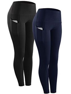 Neleus High Waist Running Workout Leggings for Yoga with Pockets