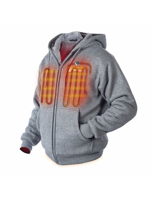 Venture Heat Heated Hoodie with Battery Pack - Electric Sweater Jacket for Men Women, Thick Fleece, Transit 2.0