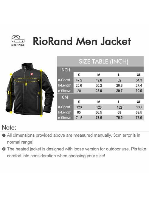 Heated Jacket for Men,Warm Jacket with 5 Heated Zone and 7.4V 10050mAh Battery Comfortable Stylish Warm