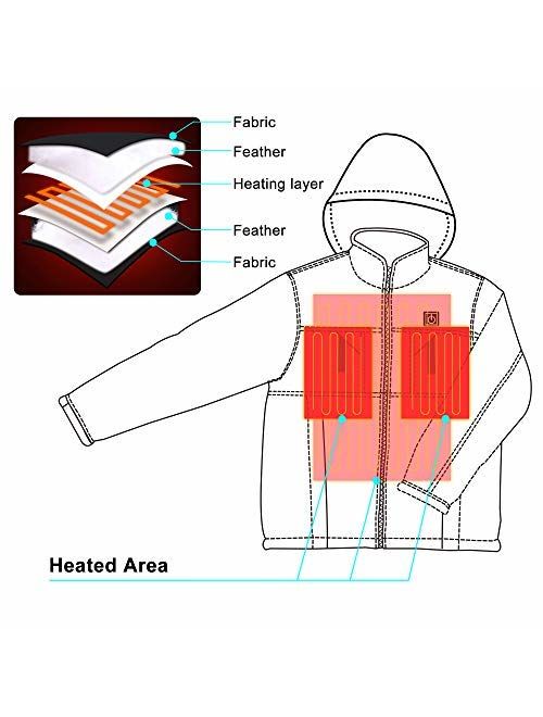 GLOBAL VASION Rechargeable Heated Vest Jacket Battery Powered for Men Women Cold Weather Vest Jacket for Hike Camp Ski