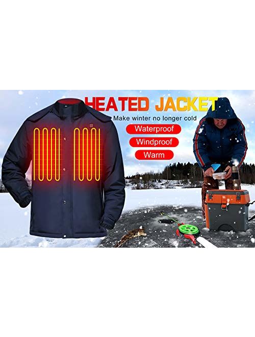 GLOBAL VASION Rechargeable Heated Vest Jacket Battery Powered for Men Women Cold Weather Vest Jacket for Hike Camp Ski