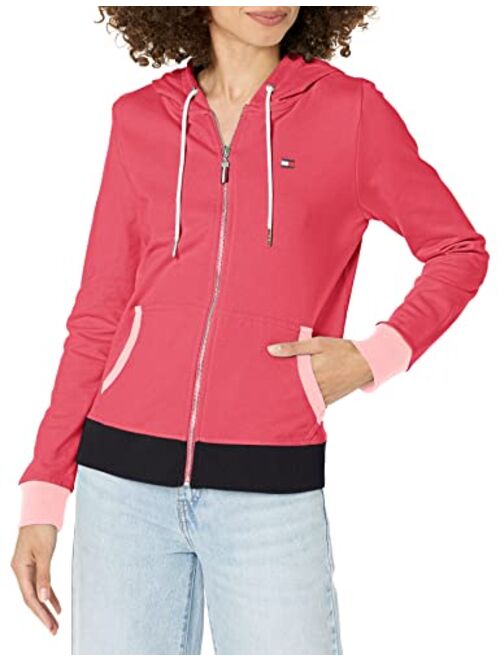 Tommy Hilfiger Zip-up Hoodie Classic Sweatshirt for Women with Drawstrings and Hood