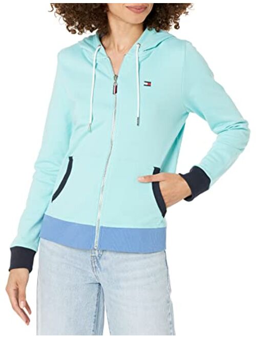 Tommy Hilfiger Zip-up Hoodie Classic Sweatshirt for Women with Drawstrings and Hood