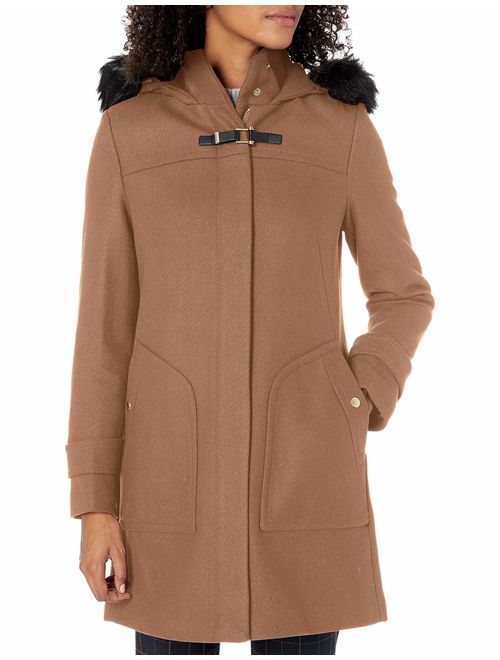 Cole Haan Women's Wool Twill Long Duffel Coat