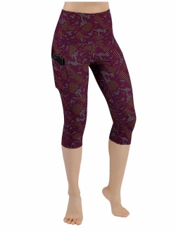 ODODOS Women's High Waisted Pattern Leggings, Tummy Control, Workout Yoga Pants with Pockets