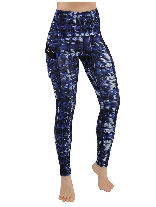 ODODOS Women's High Waisted Pattern Leggings, Tummy Control, Workout Yoga Pants with Pockets