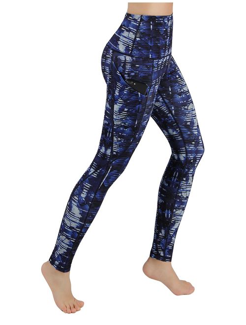 ODODOS Women's High Waisted Pattern Leggings, Tummy Control, Workout Yoga Pants with Pockets