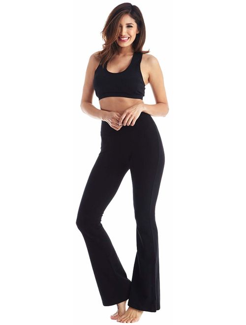 YOHOYOHA Plus Size Dress Yoga Pants High Waisted Stretch Bootcut