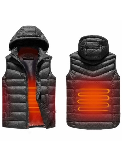 Cocobla 2019 Upgrade Electric Heated Vest Lightweight USB Rechagable Heating Warm Waistcoat Down Gilet[Battery NOT Included]