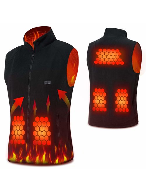 Vinmori USB Heated Vest, 5 Heating Panels Washable Heating Clothing (No Battery)