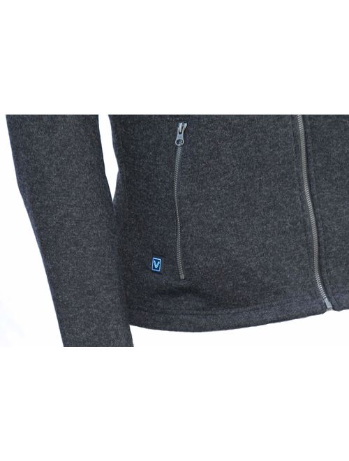 Victory Heated Sweater Jacket by Volt, Powered 5V USB Battery, Zero Layer Heat System