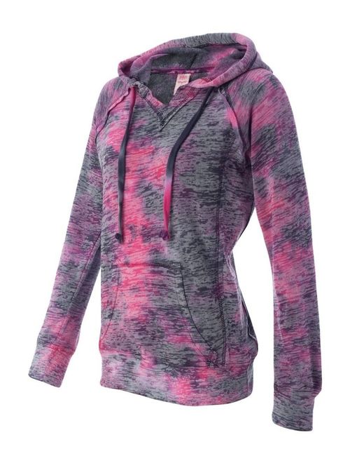 Weatherproof womens Courtney Burnout Hooded Pullover Blend Fleece (W1162)