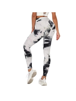 Witkey Printed Extra Long Women Yoga High Waist Tummy Control Compression Leggings Tummy Control Over The Heel Yoga Pants