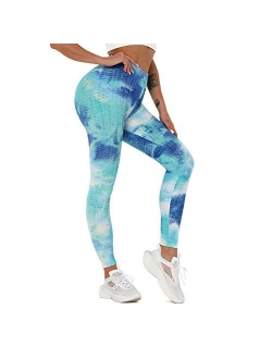 Witkey Printed Extra Long Women Yoga High Waist Tummy Control Compression Leggings Tummy Control Over The Heel Yoga Pants